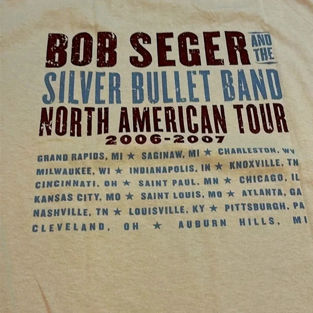 2006-2007 Bob Seger & the silver bullet band concert tour shirt 2XL short sleeve